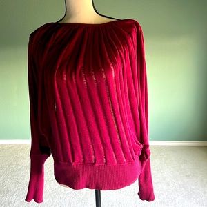 Burgundy sweater top in a size 8